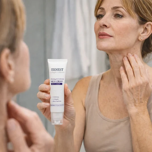 Roller Massage Neck Cream 🧴 Collagen & Hyaluronic Acid | Firms Neck, Reduces Wrinkles & Double Chin