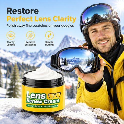 🔥Lens Scratch Repair Cream Set with Sponge for Glasses Goggles Face Shields and Helmet Visors