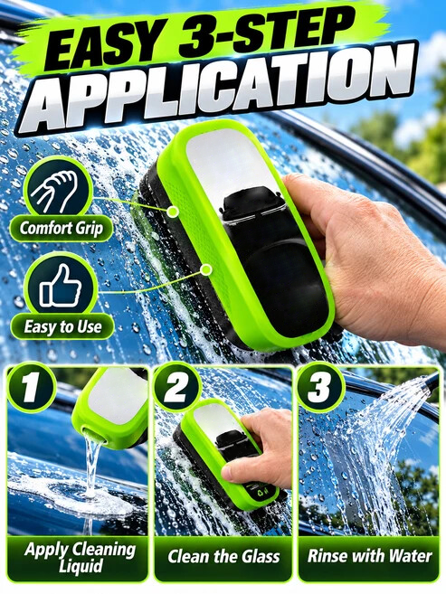 🚗 Car Care Deal – Windshield Glass Cleaning Pad ✨ Oil-Film Removing Brush for Clearer, Rain-Resistant Auto Glass 💧