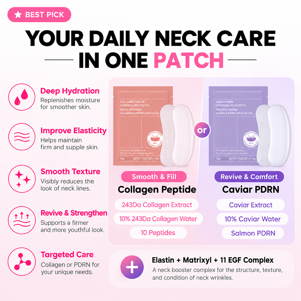 Collagen & PDRN Hydrogel Neck Patch（4Ea）
