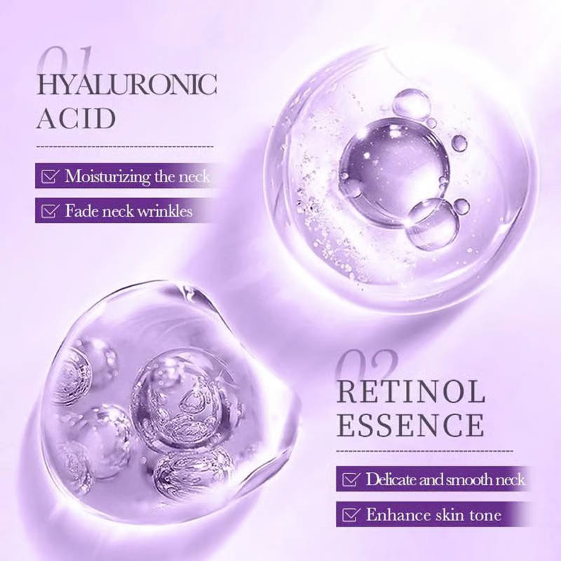 Roller Massage Neck Cream 🧴 Collagen & Hyaluronic Acid | Firms Neck, Reduces Wrinkles & Double Chin