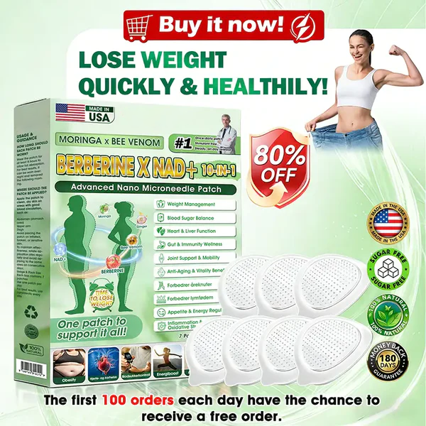 🧑‍⚕️🩺 Moringa · Berberine × NAD+ 𝟏𝟎-𝐢𝐧-𝟏 𝐀𝐝𝐯𝐚𝐧𝐜𝐞𝐝 𝐍𝐚𝐧𝐨 𝐌𝐢𝐜𝐫𝐨𝐧𝐞𝐞𝐝𝐥𝐞 𝐏𝐚𝐭𝐜𝐡 — 𝐎𝐧𝐜𝐞 𝐃𝐚𝐢𝐥𝐲, 𝐕𝐢𝐬𝐢𝐛𝐥𝐞 𝐑𝐞𝐬𝐮𝐥𝐭𝐬 𝐢𝐧 𝟕 𝐃𝐚𝐲𝐬✨
