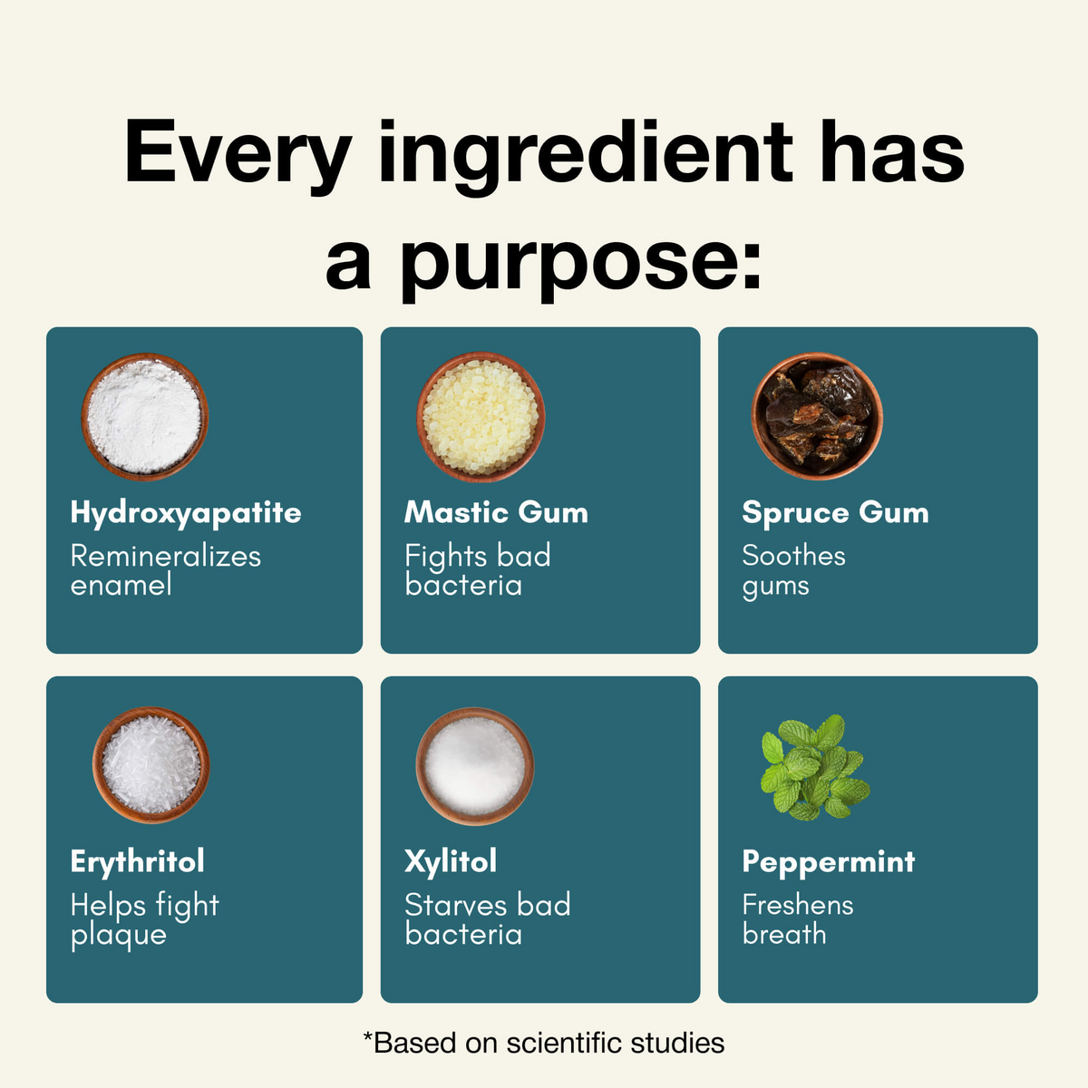 Underbrush Remineralizing Gum product and ingredient view 3