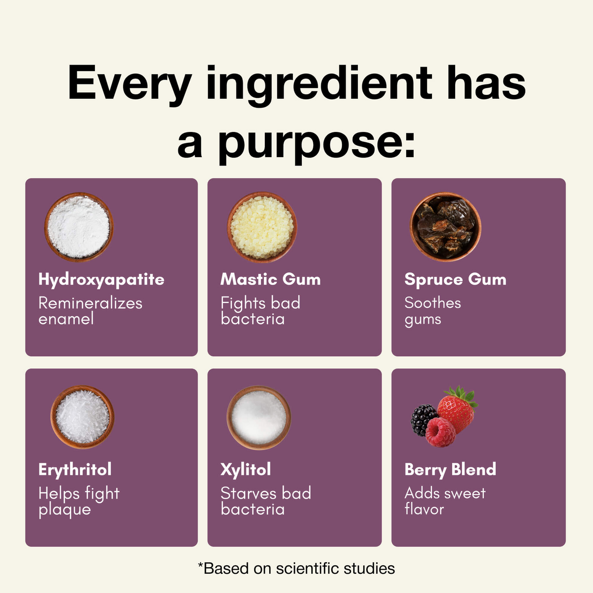 Underbrush Remineralizing Gum product and ingredient view 25