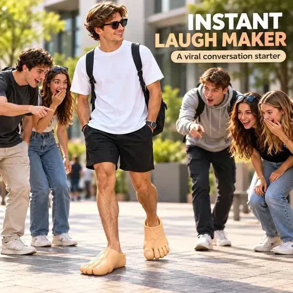 🤣🎁Realistic Barefoot Prank Slippers – The Gift That Gets Everyone Laughing